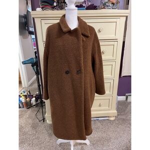 Harris Wharf London Wool Faux Fur Coat -Med‎ Preloved